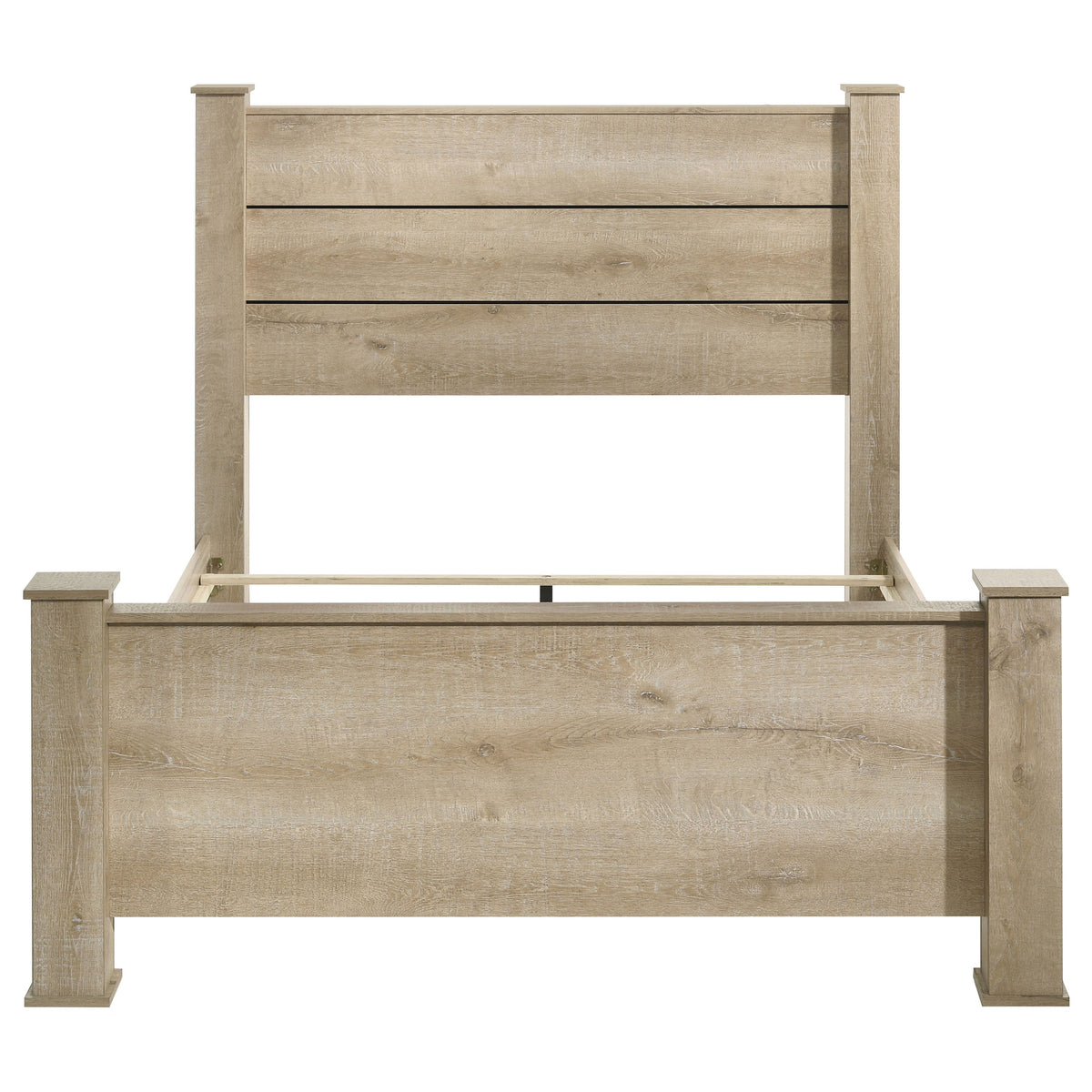 Oakglen 55-inch California King Panel Bed Weathered Oak