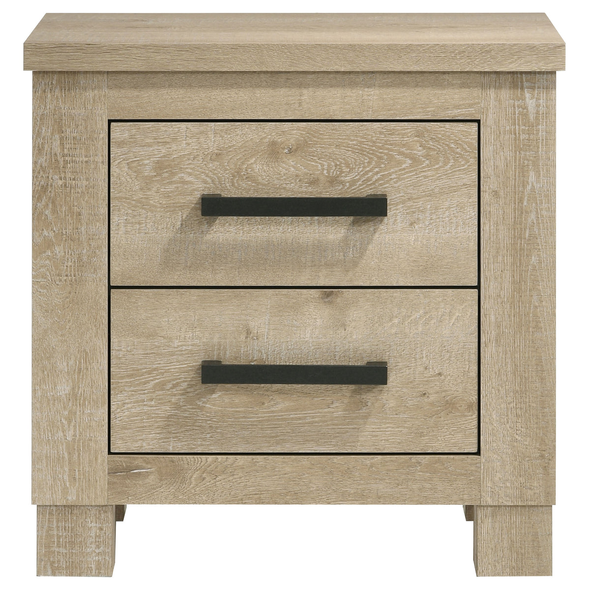 Oakglen 2-drawer Nightstand Bedside Table Weathered Oak