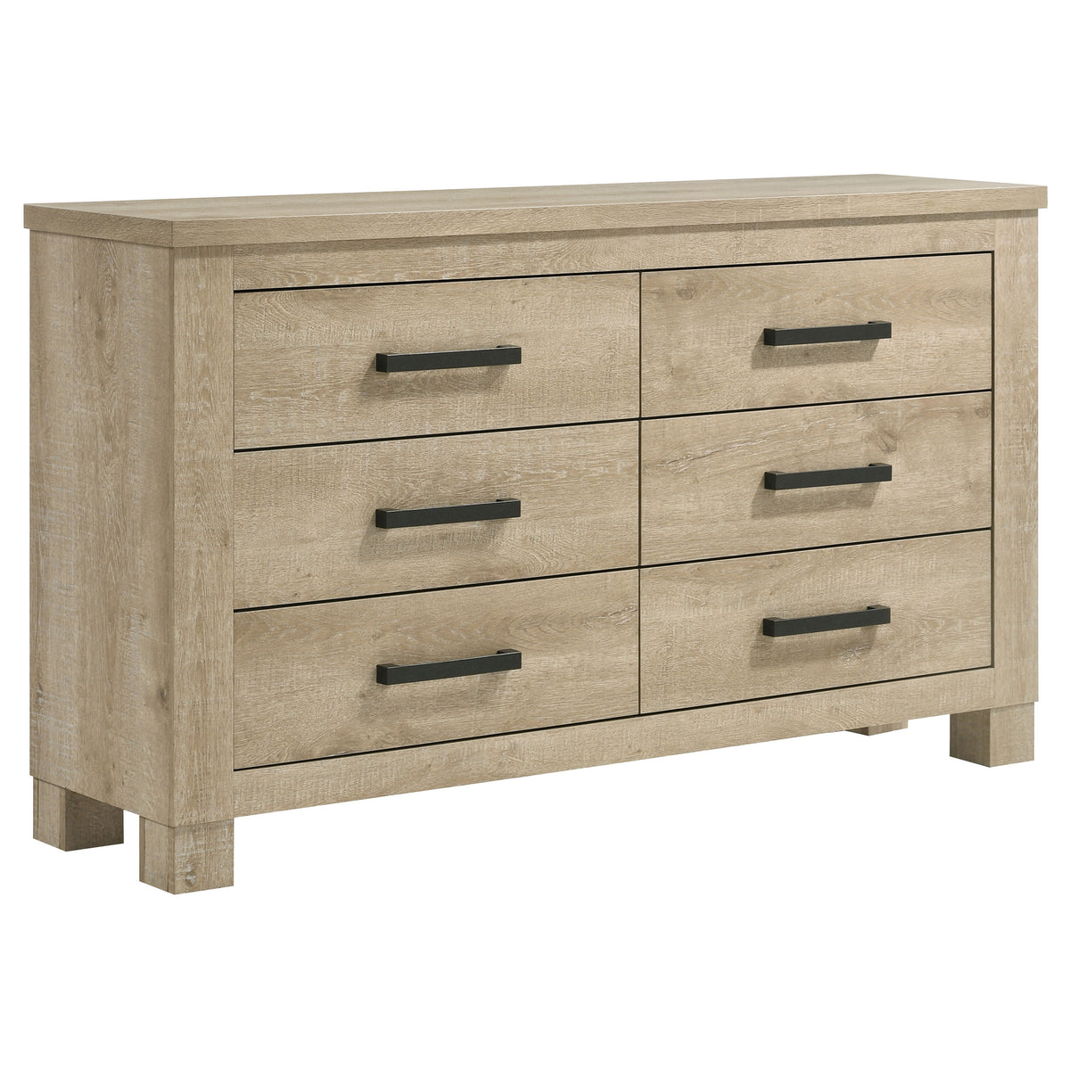 Oakglen 6-drawer Bedroom Dresser Weathered Oak
