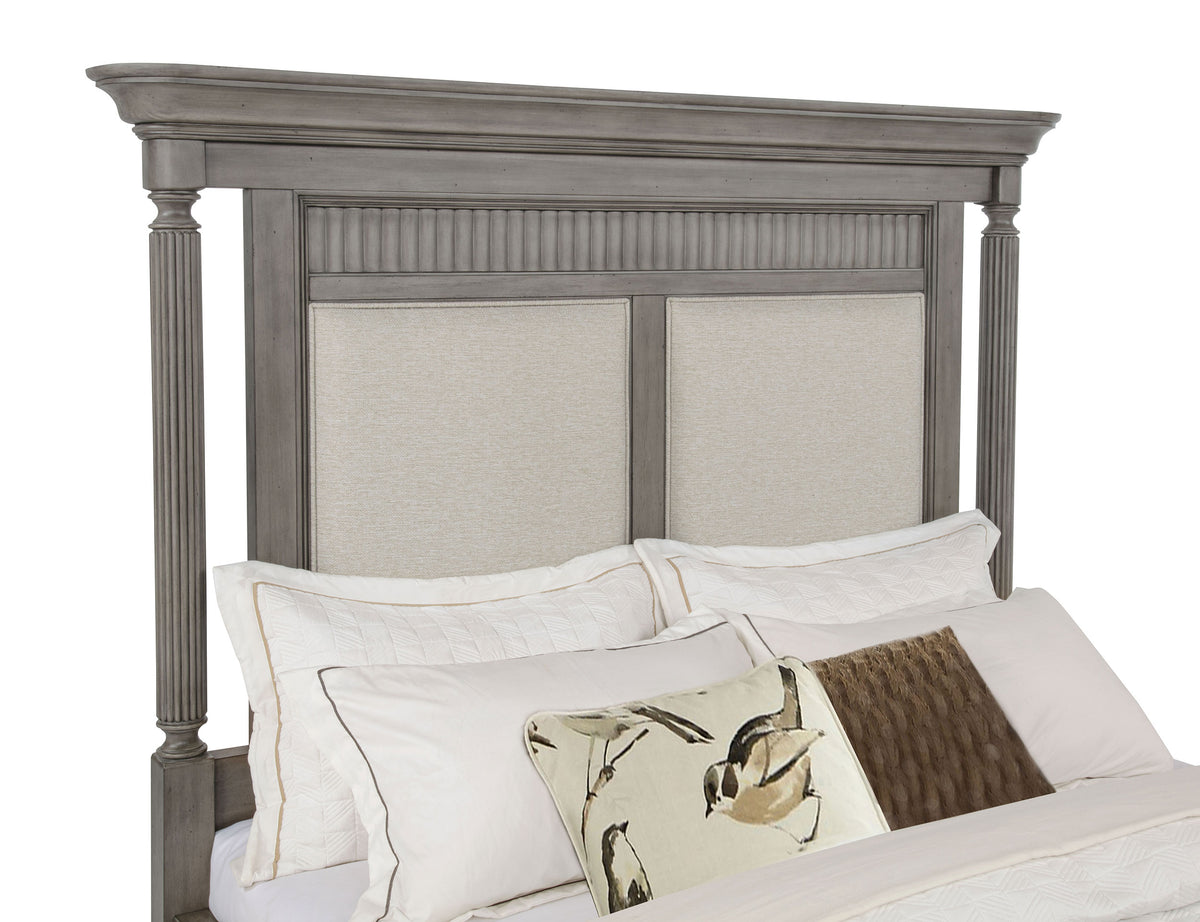 Cresswell California King Upholstered Storage Platform Bed Weathered Taupe