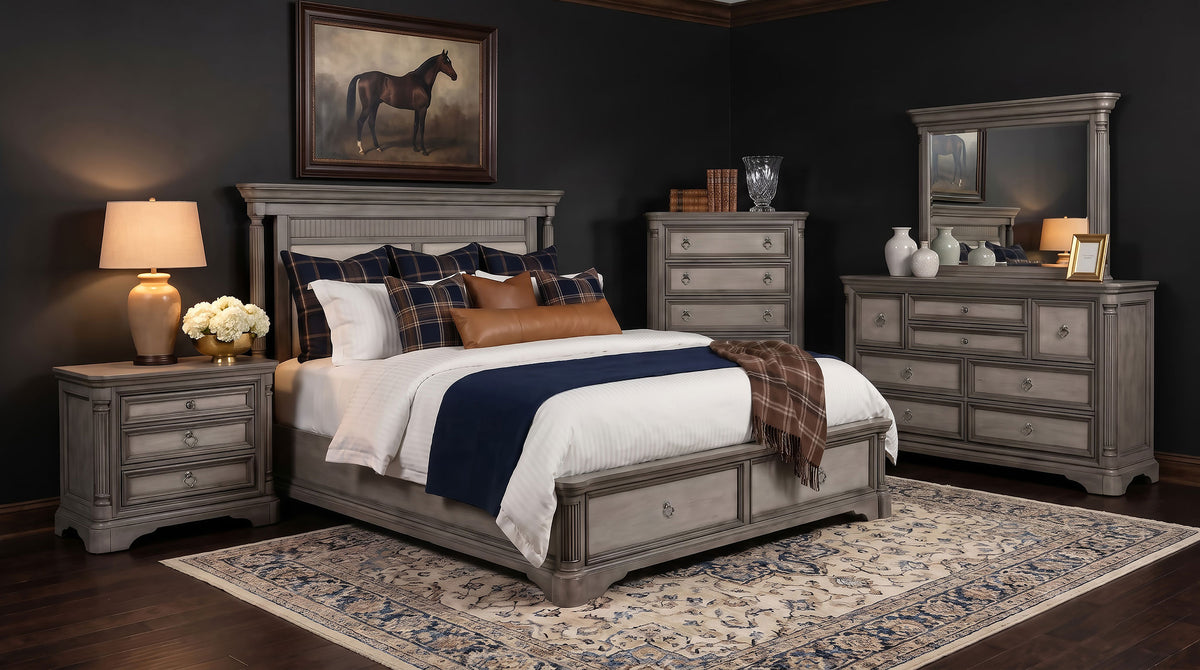 Cresswell Rectangular Dresser Mirror Weathered Taupe