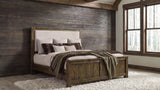 Doherty Eastern King Upholstered Panel Bed Rustic Brown