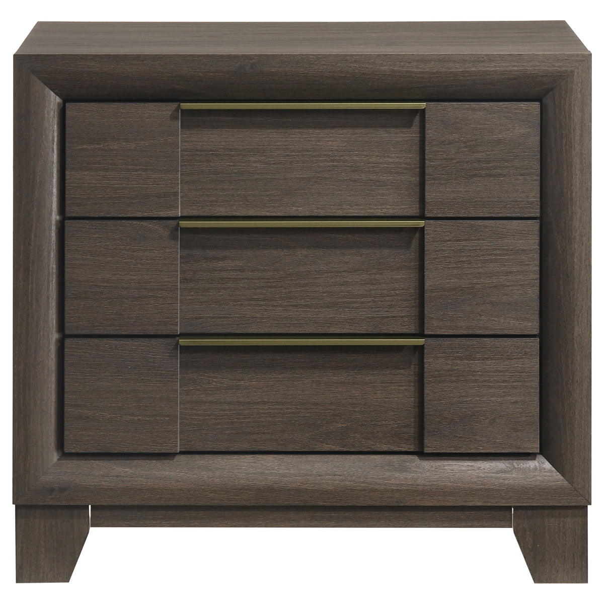 Farre 3-drawer Nightstand Bedside Table Dark Brown