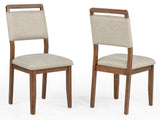 Blanche Brown/Beige Dining Side Chair, Set of 2 - Crown Mark | Olivia Furniture