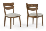 Mills Brown/Beige Dining Side Chair, Set of 4 - Crown Mark | Olivia Furniture