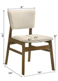 Rolstan Beige/Brown Dining Side Chair, Set of 2 - Crown Mark | Olivia Furniture