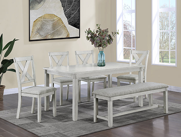 Clara Drift Wood Dining Bench - Crown Mark | Olivia Furniture