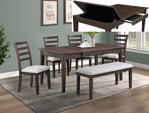 Wagner Brown Dining Table with Storage