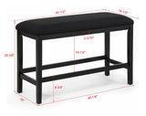 Sebastian Black Counter Height Bench - Crown Mark | Olivia Furniture