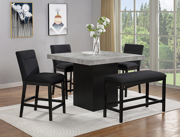 Sebastian Black/Gray Counter Height Dining Table