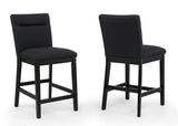 Sebastian Black Counter Height Chair, Set of 2 - Crown Mark | Olivia Furniture