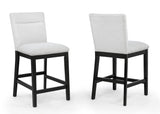 Sebastian Black/Gray Counter Height Chair, Set of 2 - Crown Mark | Olivia Furniture
