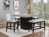 Sebastian Black/Gray Counter Height Bench - Crown Mark | Olivia Furniture