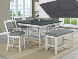 Fulton White Counter Height Chair, Set of 2 - Crown Mark | Olivia Furniture