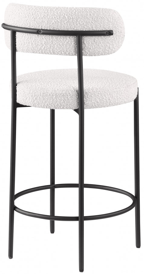 Beacon Boucle Fabric Upholstered Bar / Counter Stools — 877-C - Cream - 877Cream-C alternate view 2