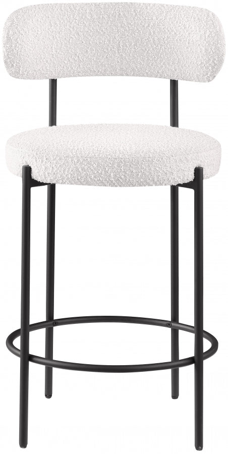 Beacon Boucle Fabric Upholstered Bar / Counter Stools — 877-C - Cream - 877Cream-C alternate view 3