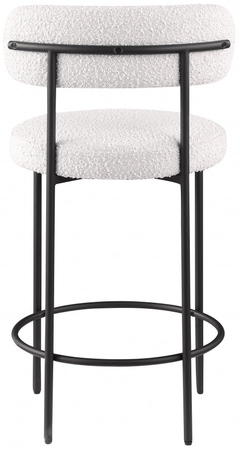 Beacon Boucle Fabric Upholstered Bar / Counter Stools — 877-C - Cream - 877Cream-C alternate view 4