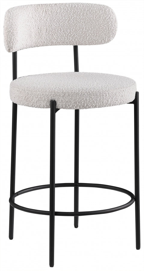 Beacon Boucle Fabric Upholstered Bar / Counter Stools — 877-C - Cream - 877Cream-C