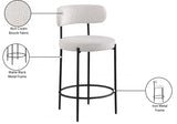 Beacon Boucle Fabric Upholstered Bar / Counter Stools — 877-C - Cream - 877Cream-C Infographic