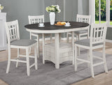 Hartwell Chalk Gray Counter Height Chair, Set of 2 - Crown Mark | Olivia Furniture