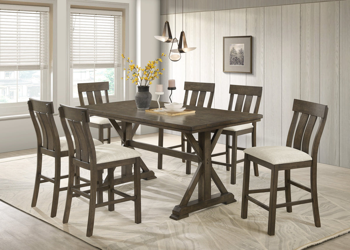 Lloyd Brown Rustic Counter Height Set - view 11