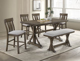 Lloyd Brown Counter Height Bench - Crown Mark | Olivia Furniture