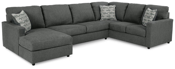 Edenfield Charcoal 3-Piece Sectional with Left-Arm Facing Chaise