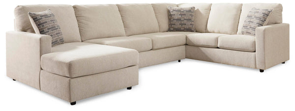 Edenfield Linen 3-Piece Sectional with Left-Arm Facing Chaise