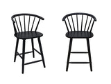 Janna Black Counter Height Stool, Set of 2 - Crown Mark | Olivia Furniture