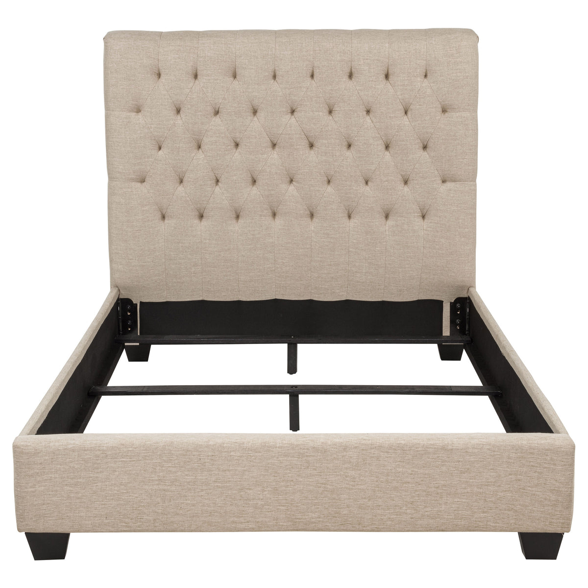 Chloe Upholstered Full Panel Bed Oatmeal
