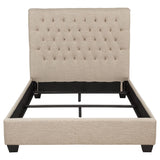 Chloe Upholstered Full Panel Bed Oatmeal
