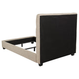 Chloe Upholstered Full Panel Bed Oatmeal