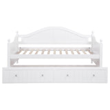 Julie Ann Wood Twin Daybed with Trundle White