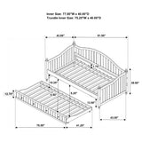 Julie Ann Wood Twin Daybed with Trundle White