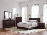 Dorian Upholstered Panel Youth Bedroom Set Brown — collection scene; select a configuration for exact contents
