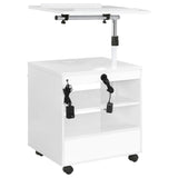 Lerma 1-drawer Adjustable Tray Top Nightstand with Speaker White High Gloss