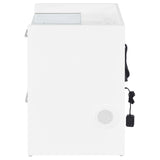 Furda 2-drawer LED Nightstand Bedside Table with Speaker White High Gloss