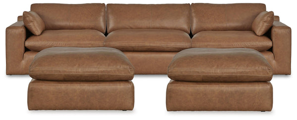 Emilia 3-Piece Sectional and 2 Ottomans