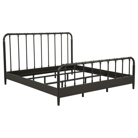 Rocco All Wood Water Pipe Open Frame Eastern King Bed Dark Bronze