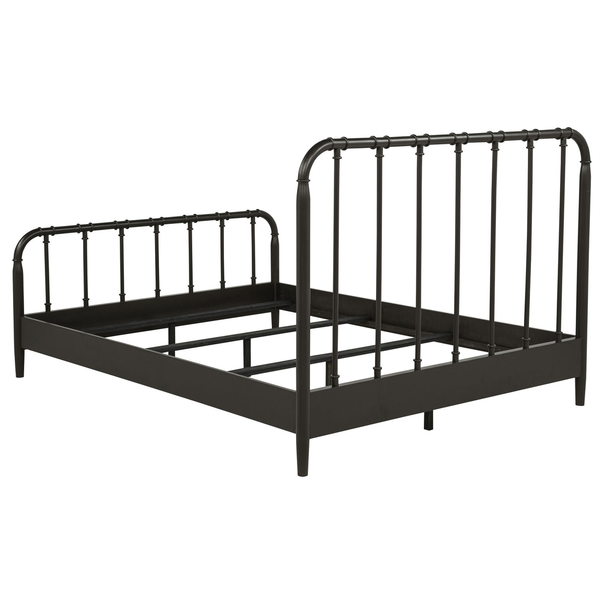 Rocco All Wood Water Pipe Open Frame Queen Bed Dark Bronze