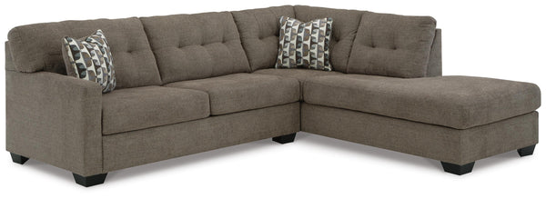 Mahoney Chocolate 2-Piece Sectional with Right-Arm Facing Chaise