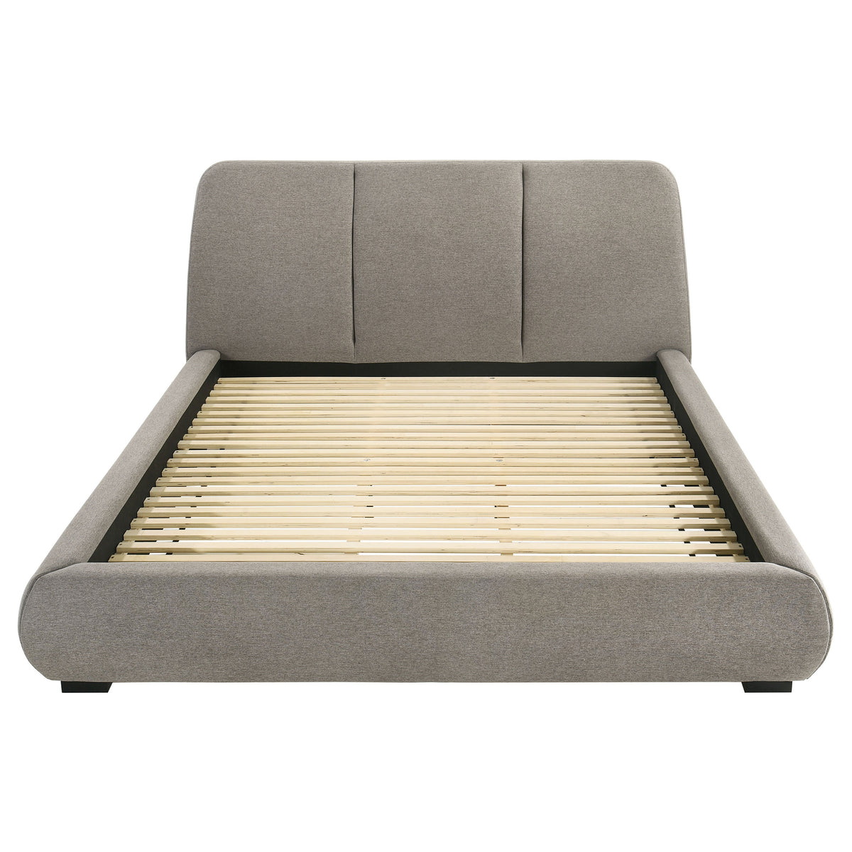Mokena 46-inch Upholstered California King Platform Bed Taupe
