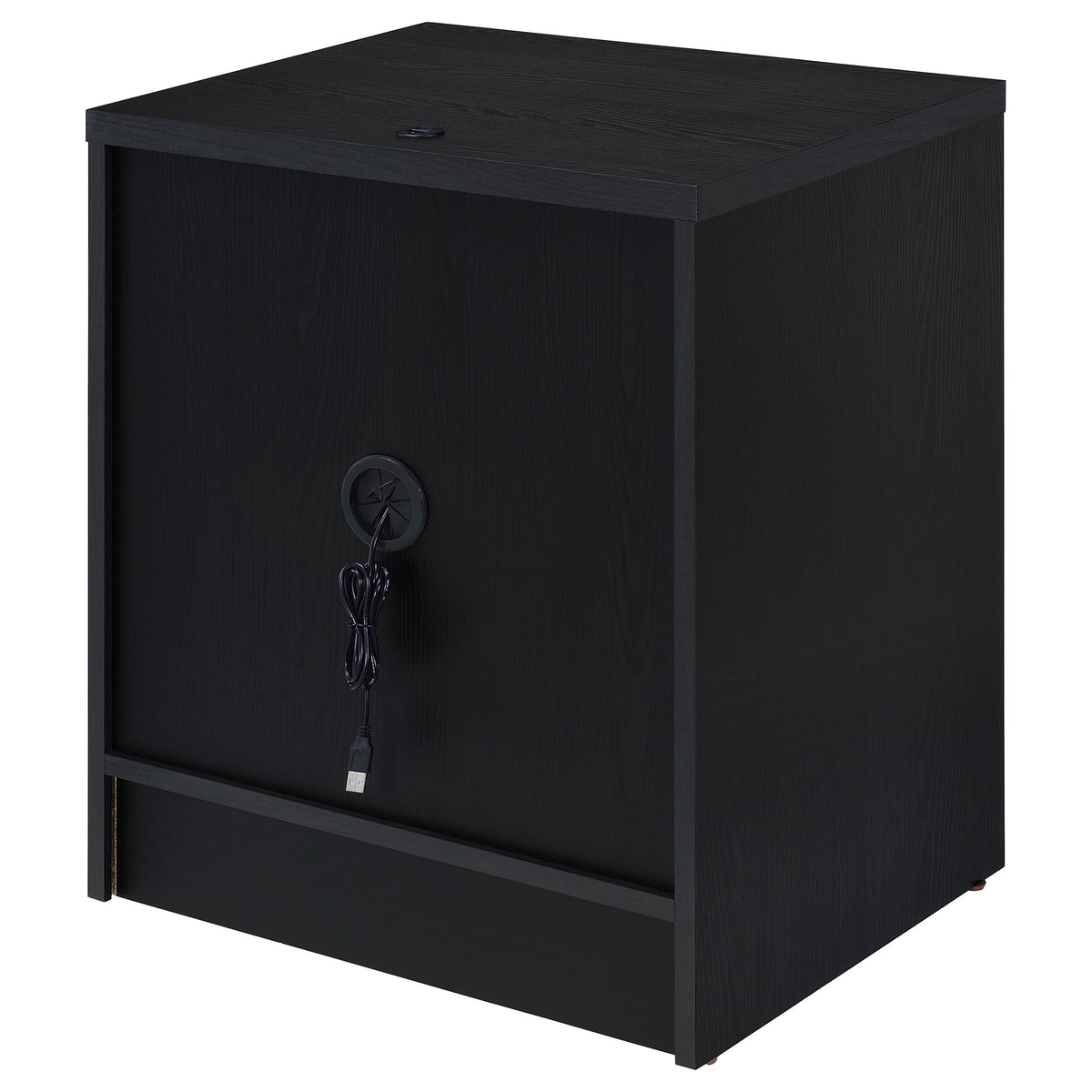 Westpark 2-drawer Nightstand LED Lights and USB Black