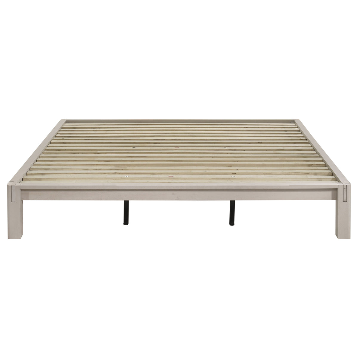 Gislen Eastern King Easy Assembly Wood Platform Bed White