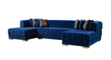 Ariana Velvet Blue Double Chaise Sectional