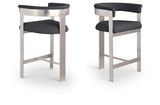Romeo Boucle Fabric Upholstered Bar / Counter Stools — 739-C - Black - 739Black-C Double Chair