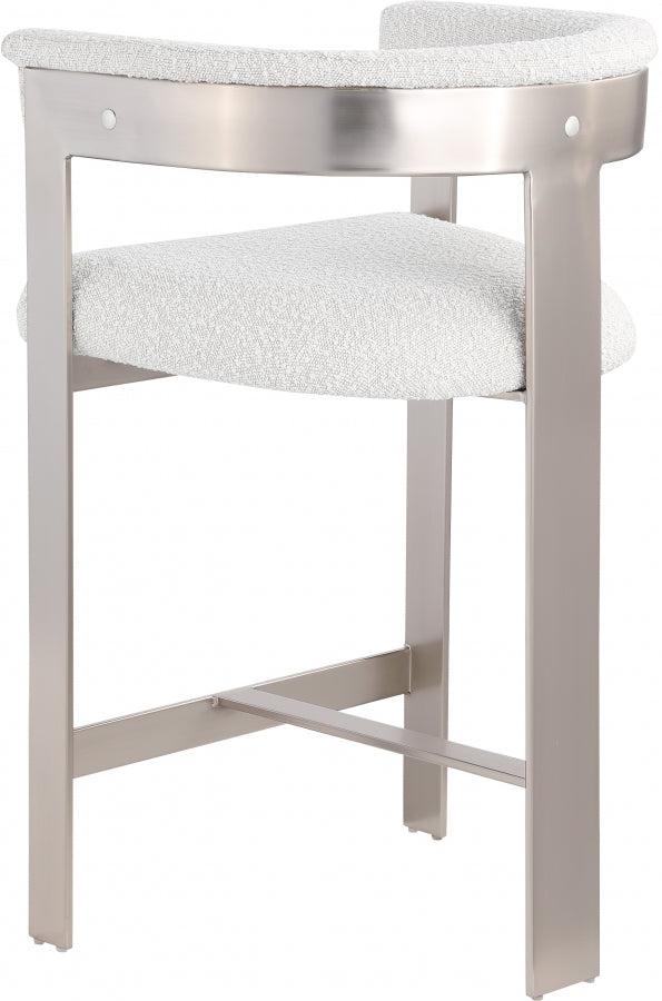 Romeo Boucle Fabric Upholstered Bar / Counter Stools — 739-C - Cream - 739Cream-C alternate view 5