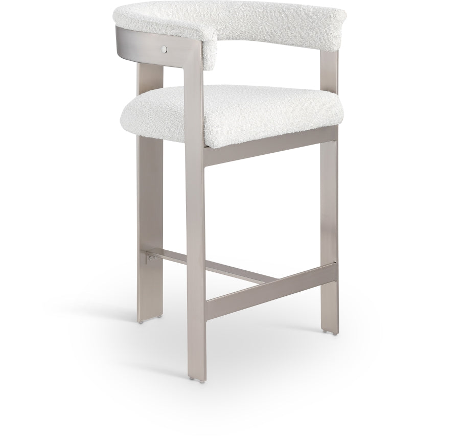 Romeo Boucle Fabric Upholstered Bar / Counter Stools — 739-C - Cream - 739Cream-C