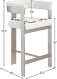 Romeo Boucle Fabric Upholstered Bar / Counter Stools — 739-C - Cream - 739Cream-C Dim