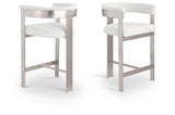 Romeo Boucle Fabric Upholstered Bar / Counter Stools — 739-C - Cream - 739Cream-C Double Chair